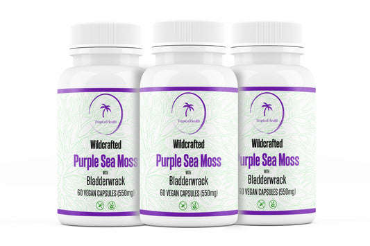 Wildcrafted Purple Sea Moss with Bladderwrack (3 bottles)